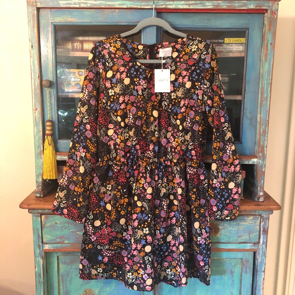 Black Floral Long Sleeve Romper